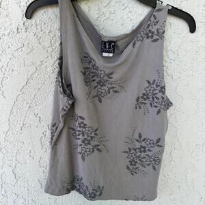 Y2k gray beaded top